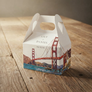 Elegante Aquarell-Hochzeit in San Francisco Geschenkschachtel