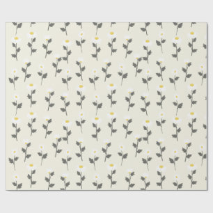 Elegante Aquarell-Kamille-Margerite-Blumen Geschenkpapier