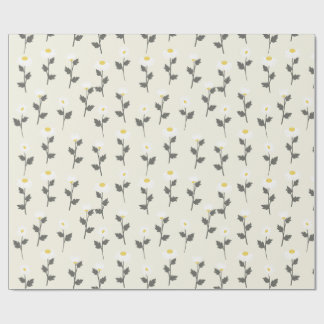 Elegante Aquarell-Kamille-Margerite-Blumen Geschenkpapier
