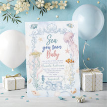 Elegante Aquarell Meer Sie bald Sommer Ozean Baby