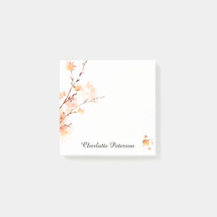 Elegante Aquarell-Orangene Ahornblätter Herbst Post-it Klebezettel