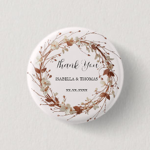 Elegante Aquarell-Roségold-Gänseblümchen-Blumen-Bo Button