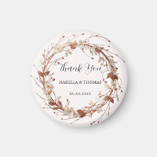 Elegante Aquarell-Roségold-Gänseblümchen-Blumen-Bo Magnet