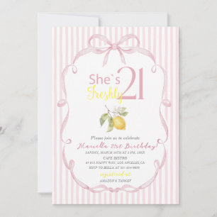 Elegante Aquarell sie ist 21 frisch Geburtstag Mäd Einladung
