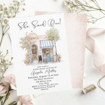 Elegante Aquarell Sie sagte Oui  Brautparty