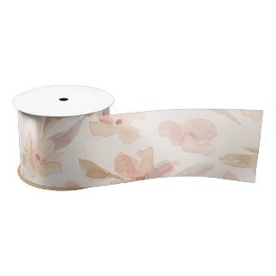 Elegante Aquarell-Weichflor Satinband