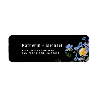 Elegante Aquarell-Wildblumen-Wiese Hochzeit