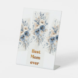 Elegante Aquarellbäume und Wildblumen Sockelschild