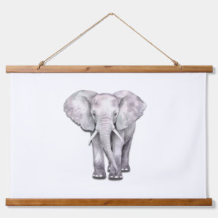 Elegante Aquarellbilder Wandteppich Mit Holzrahmen