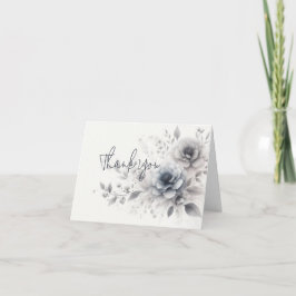Elegante Aquarellblume geklappt Dankeschön Karte