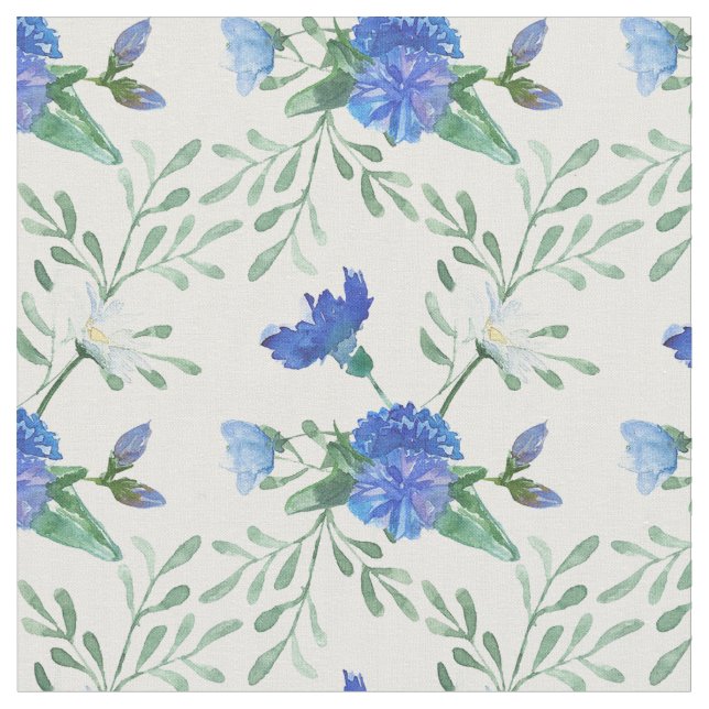 Elegante Aquarellblumen Stoff (Nahaufnahme)