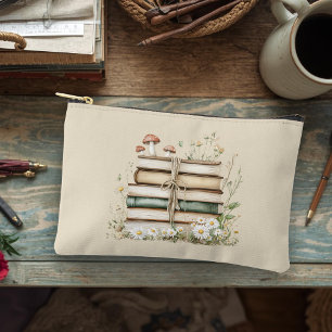 Elegante Aquarellblumen Vintage-Bücher  Zubehörtasche