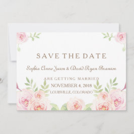 Elegante Aquarellfarben-Blume, die das DATUM SPEIC Save The Date