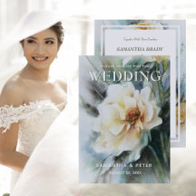 Elegante Aquarellfarben, Grün und Creme