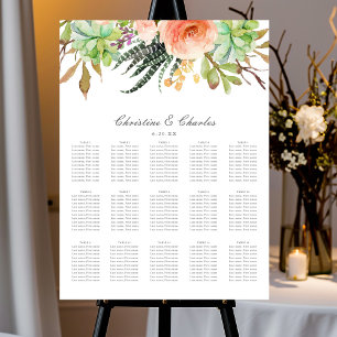 Elegante Aquarellfarben - Hochzeitsstift Poster