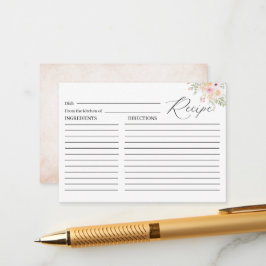 Elegante Aquarellfarben-Liebe im Brautparty Rec Begleitkarte