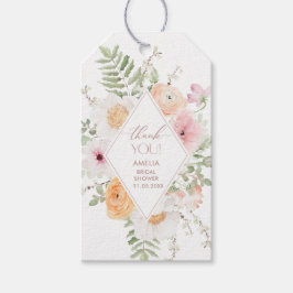 Elegante Aquarellfarben-Liebe in Bloom Pink FloGif Geschenkanhänger