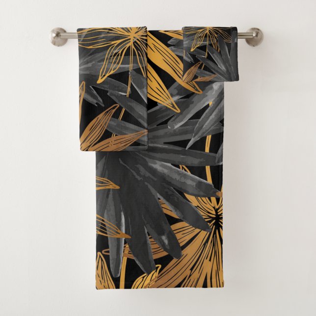 Elegante Aquarellfarben mit blumengeschmückter Opt Badhandtuch Set (Insitu)