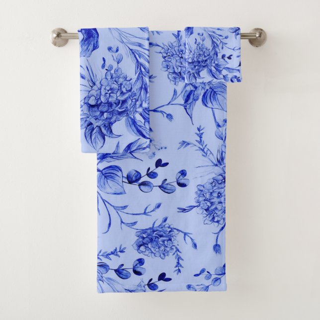 Elegante Aquarellfarben mit blumengeschmückter Opt Badhandtuch Set (Insitu)