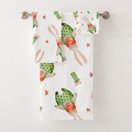 Elegante Aquarellfarben mit blumengeschmückter Opt Badhandtuch Set