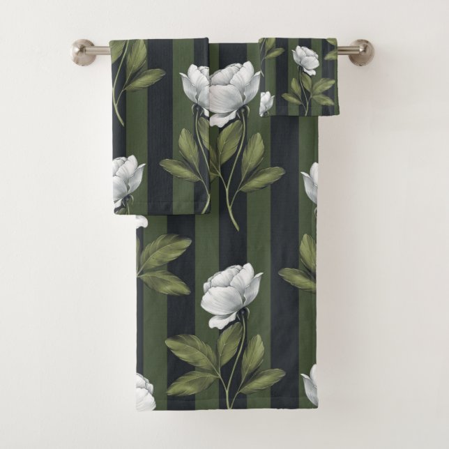 Elegante Aquarellfarben mit blumengeschmückter Opt Badhandtuch Set (Insitu)