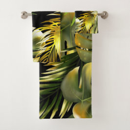 Elegante Aquarellfarben mit blumengeschmückter Opt Badhandtuch Set