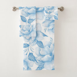 Elegante Aquarellfarben mit blumengeschmückter Opt Badhandtuch Set