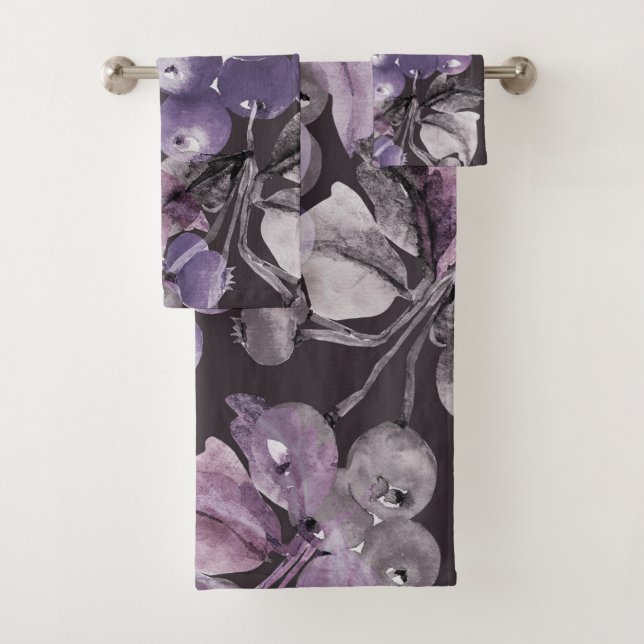 Elegante Aquarellfarben mit blumengeschmückter Opt Badhandtuch Set (Insitu)