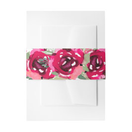 Elegante Aquarellfarben Rosa Blume Einladungsbanderole