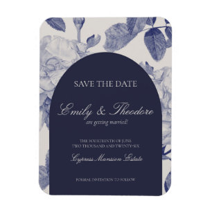 Elegante Aquarellfarben-Rose Hochzeit Sichern Sie  Magnet