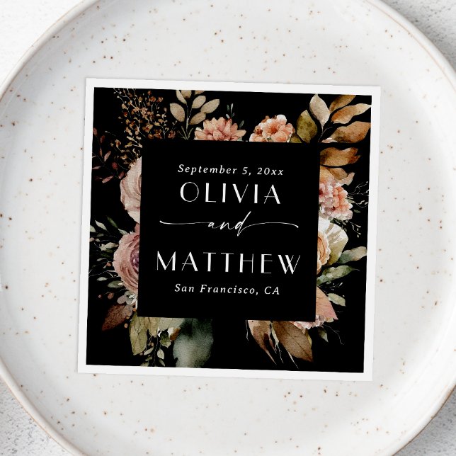 Elegante Aquarellfarben schwarzer Fall Serviette (Von Creator hochgeladen)