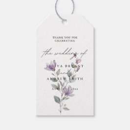 Elegante Aquarellfarben Stilschrift Hochzeit Geschenkanhänger
