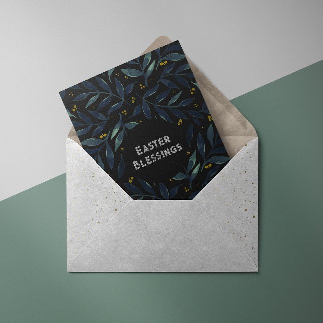 Elegante Aquarellfärbung Ästerkarte Feiertagskarte (Von Creator hochgeladen)