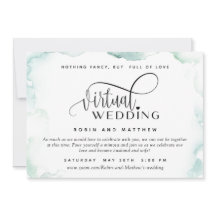Elegante Aquarellflächen, Online Virtual Wedding