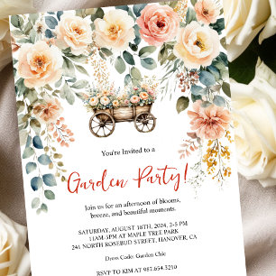 Elegante Aquarellgarten Party Einladung