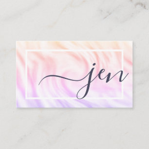 Elegante Aquarellkalligrafie Name Signature Chic Visitenkarte