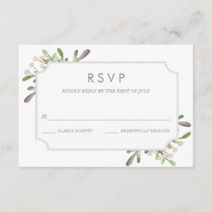 Elegante Aquarellkarte RSVP Karte