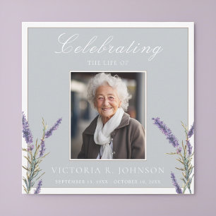 Elegante Aquarelllavender Celebration of Life Einladung