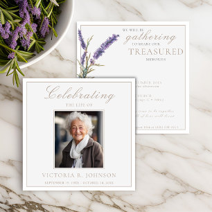 Elegante Aquarelllavender Celebration of Life Einladung