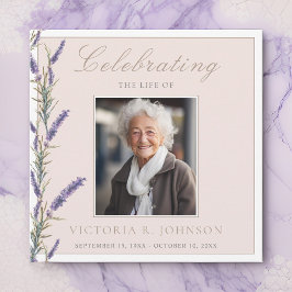 Elegante Aquarelllavender Celebration of Life Einladung