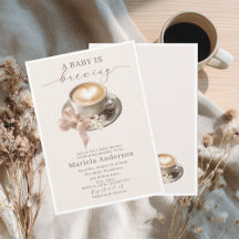 Elegante Aquarellmalerei ein Baby braut Kaffee Mus