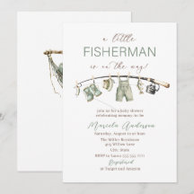 Elegante Aquarellmalerei Ein kleiner Fischer  Baby