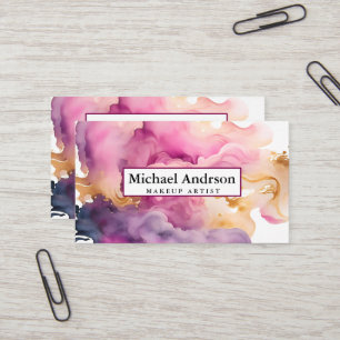 Elegante Aquarellmalerei Visitenkarte