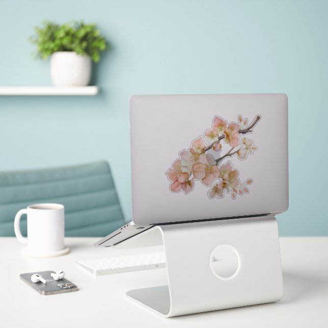 Elegante Aquarellpfeifen Aufkleber (Laptop auf Schreibtisch)