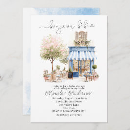 Elegante Aquarelltuch-Bebe-Babydusche Einladung