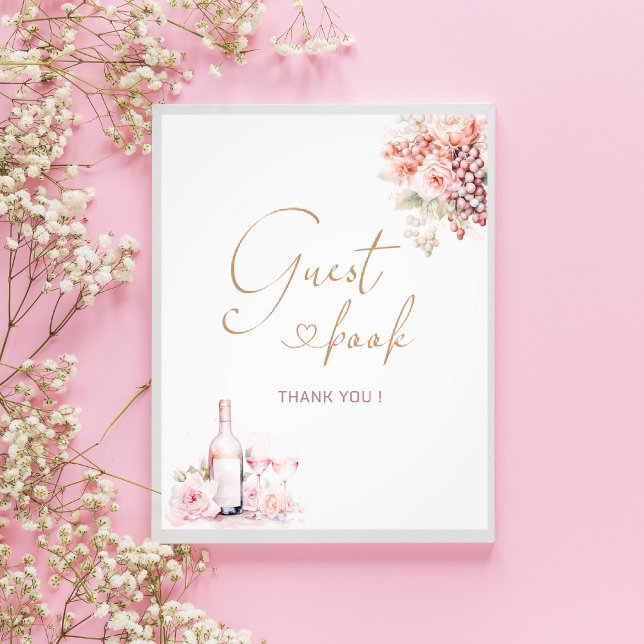 Elegante Aquarelltüten und Prosecco Rosa Blütenblä Fotodruck (Von Creator hochgeladen)