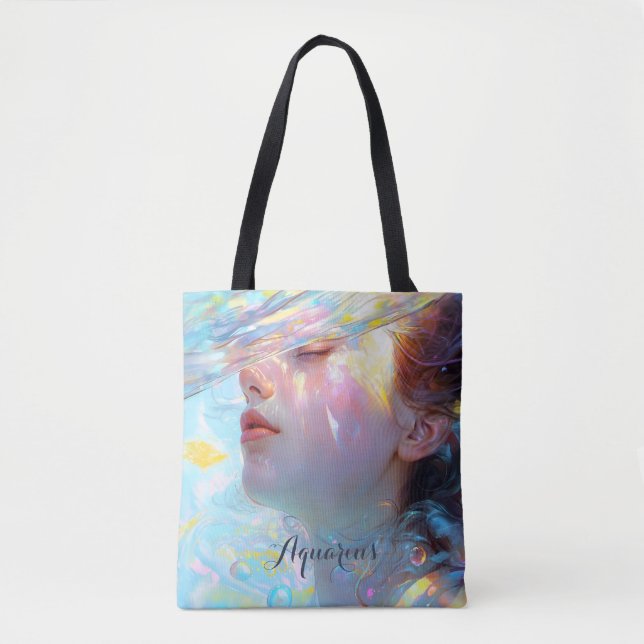 Elegante Aquarius Celestial Tote Bag (Vorderseite)