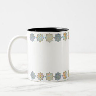 Elegante Arabesque Tile Pattern Tasse" Zweifarbige Tasse