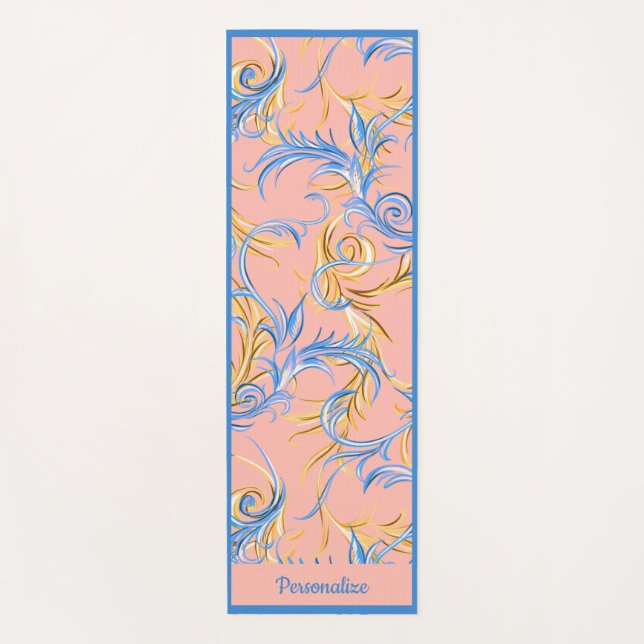 Elegante Arabesque Wirbel Zen Yoga Namaste Yogamatte (Vorderseite)