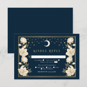 Elegante Arch Art Nouveau Wedding RSVP Begleitkarte